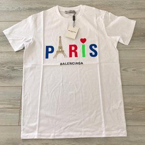Balenciaga Paris White Casual Shirt Medium